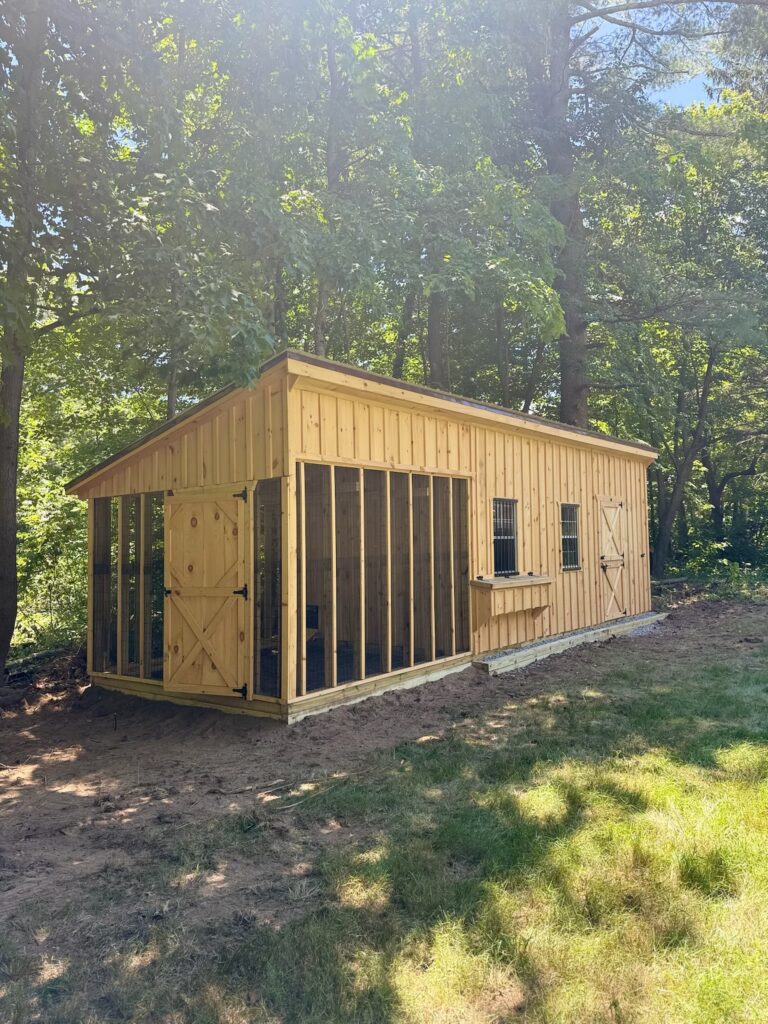 10’ x 30’ Chicken Coop / Goat Shed Combo