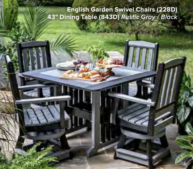 Rustic English Garden Dining Height Set