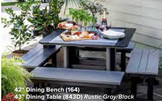 Rustic English Garden Dining Height Set