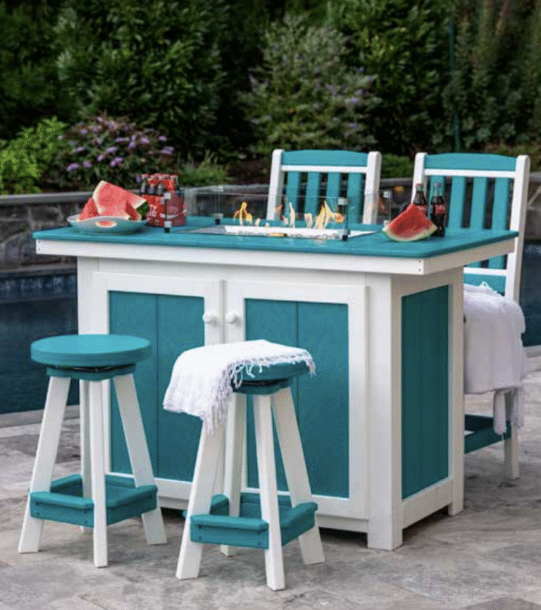 Island Fireplace Table Set