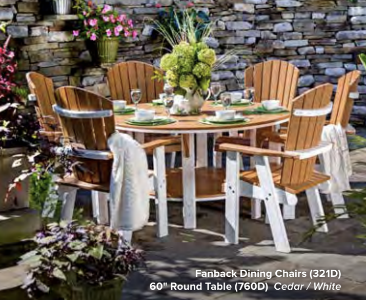 Fanback Round Dining Table