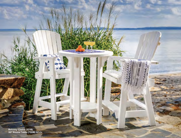 Balcony Chair and Bar Height Table Set