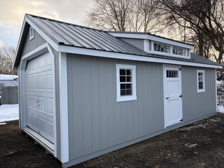 12′ x 24′ Painted New England Transom Dormer Garage Serial #00491