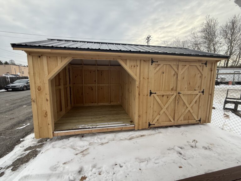 8′ x 16′ Wood Holder Shed with Storage Serial #00497