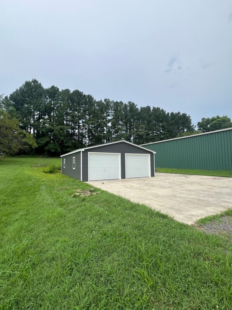 24′ x 26′ Vinyl 3 Pitch Double Wide Garage