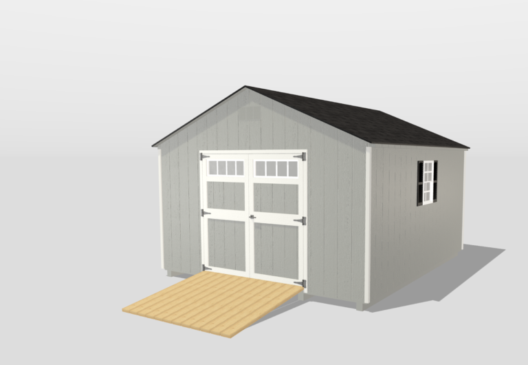 Coming Soon… 12’x14′ Painted A-Frame Standard Shed Serial#00611