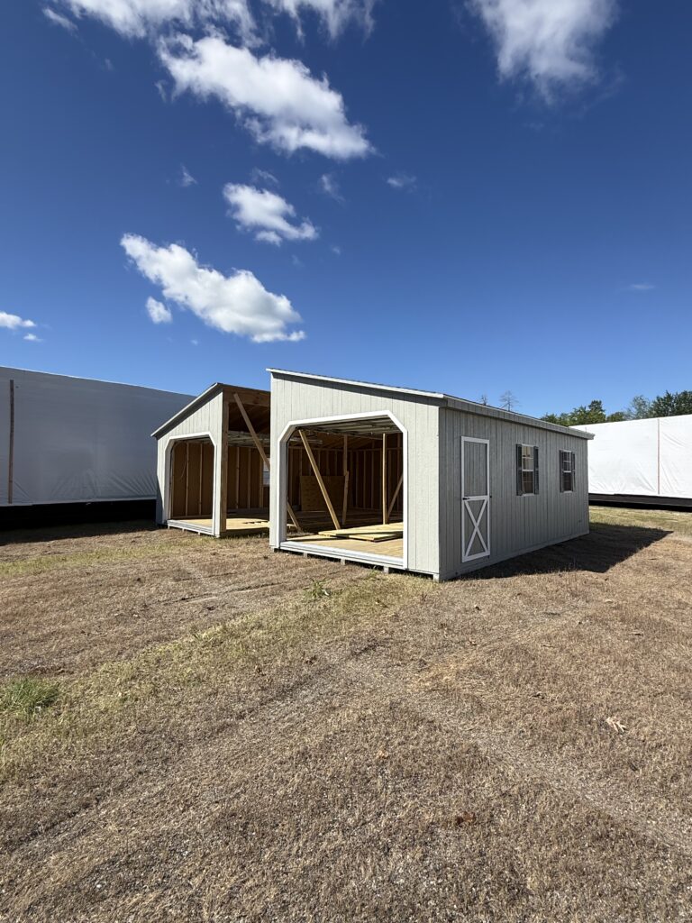 24′ x 24′ Painted 3 Pitch Double Wide Garage Serial#00577
