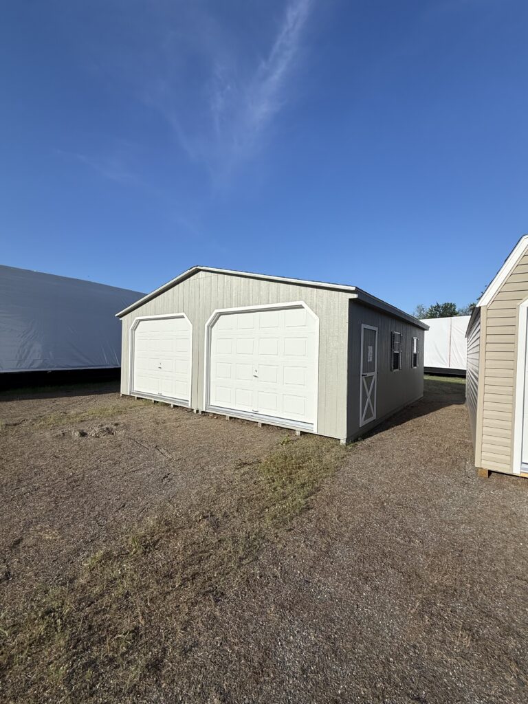 24′ x 24′ Painted 3 Pitch Double Wide Garage Serial#00577
