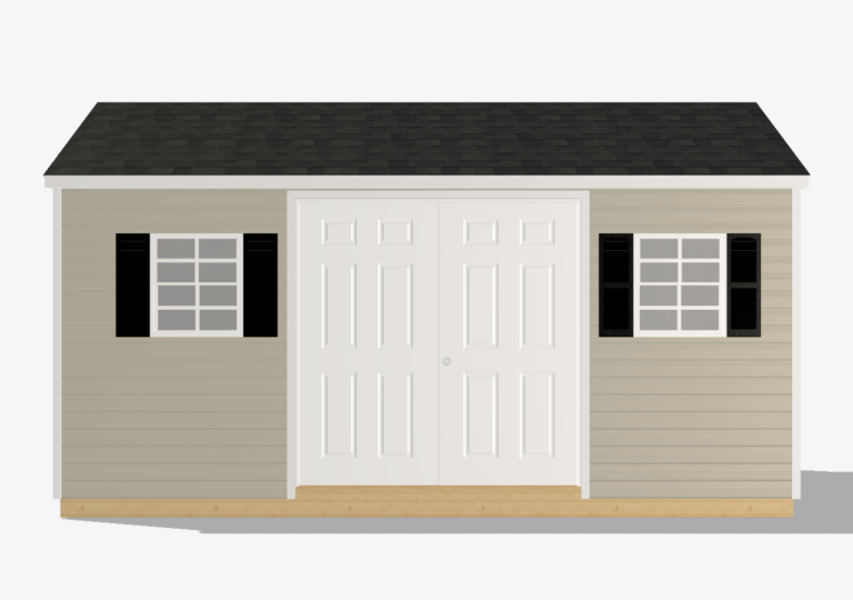 Coming Soon…10′ x 16′ Vinyl A-Frame Shed Serial#00629